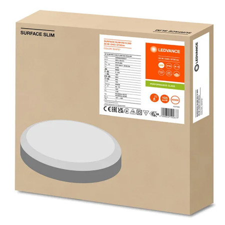 Stropnica LED IP65 26W 4000K+senzor okrúhla biela LEDVANCE SF SLIM RD S 260 P 26W 840 WT IP65