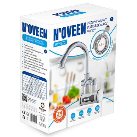 Prietokový ohrievač vody NOVEEN IWH370 na stenu +displej+sprcha