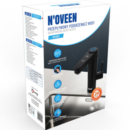 Prietokový ohrievač vody NOVEEN IWH965 na drez +displej+dotykový panel BLACK