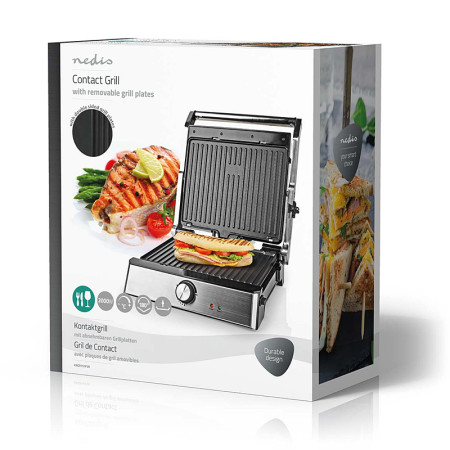 Gril kontaktný NEDIS KAGR151FSR 2000W