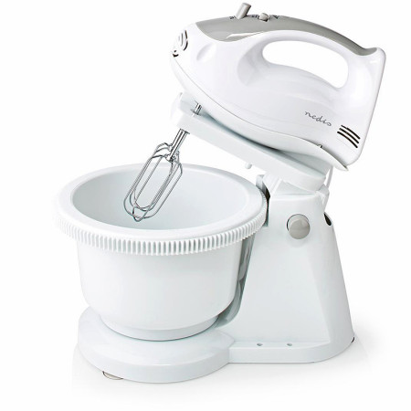 Šľahač ručný s misou NEDIS KAHM110CWT 200W