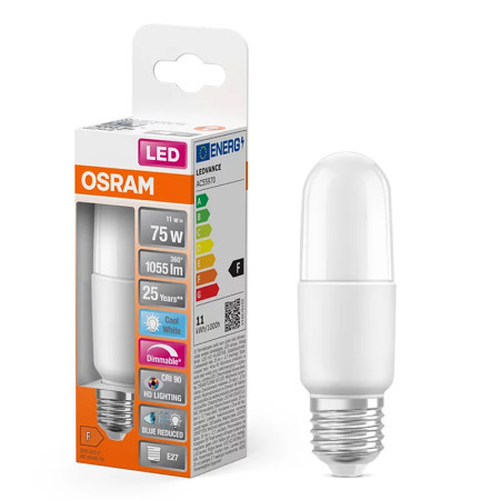 Žiarovka OSRAM LEDSSTICK75D E27 11W/940 CRI90 DIM