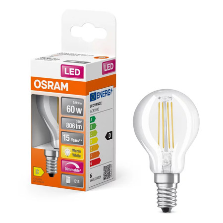 Žiarovka OSRAM LED SCLP60D E14 5,9W/827 ilumka FILAMENT DIM