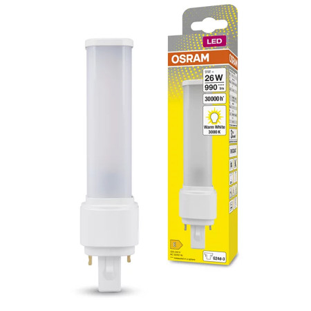 Žiarovka OSRAM LED DULUX D 26LED 9W/830 G24D-3 (EM a AC MAINS)