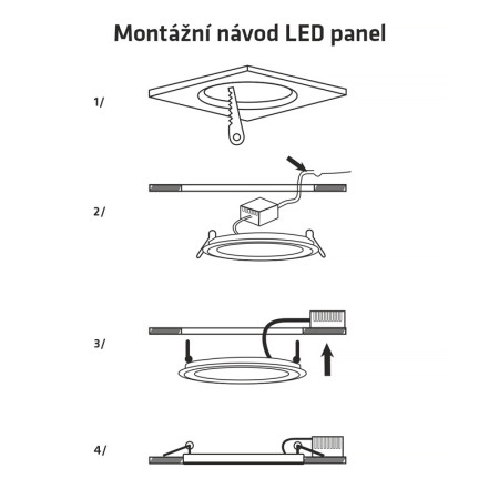 Svietidlo zapustené TRIXLINE TR-146 dekor drevo 167mm 12W 4200K IP20 1008lm okrúhle do podhľadov