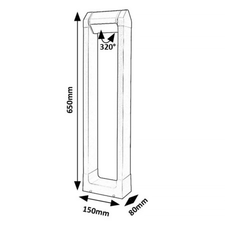 Svietidlo RABALUX 77104 MEDNA záhradné IP54 8W 3000K antracit