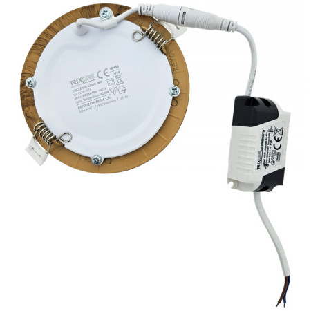 TR-145 LED panel 6W 504lm 4200K dekor drevo - kruhový