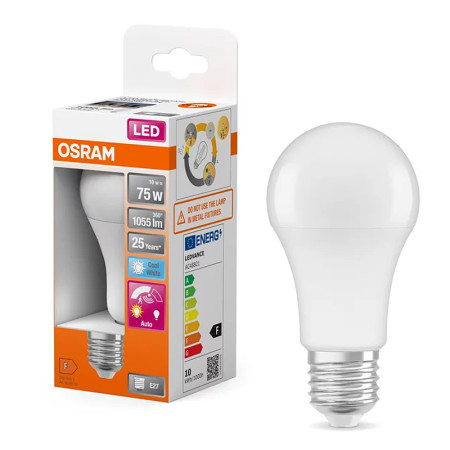 Žiarovka LEDVANCE LED CLA75MS E27 10W/840 MOTION SENZOR