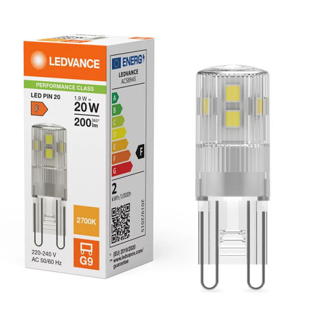 Žiarovka LEDVANCE LED PIN20 G9 1,9W/827 200lm PMC