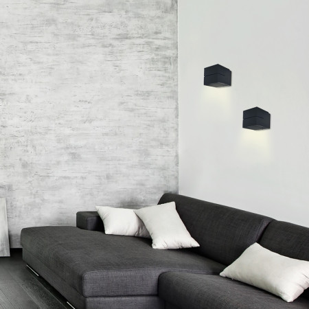 Svietidlo RABALUX 7017 nástenné KAUNAS matná čierna