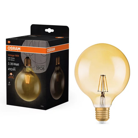 Žiarovka OSRAM LED Vintage 1906 E27 4W/824 GLOBE G125 FILAMENT GOLD