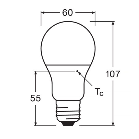 Žiarovka LEDVANCE LED CLA60 E27 8w/865 VC