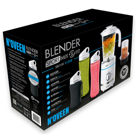 Mixér Smoothie NOVEEN SB2100 WHITE X-LINE 500W