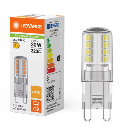 Žiarovka LEDVANCE LED PIN30 G9 2,6W/827 PMC