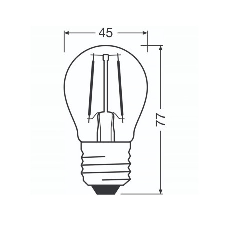 Žiarovka OSRAM LED SCLP25D E27 2,8w/827 ilumka FILAMENT DIM