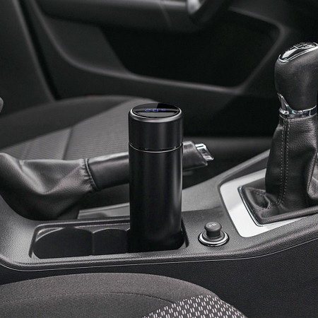 Termoska s teplomerom NOVEEN TB2110 BLACK MAT 0,28L BPA FREE