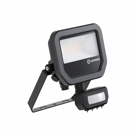 Reflektor LED 10W+PIR 3000K BK LEDVANCE FL KLM 8W/6W/3000K SENZOR SYM100 BK 1100/780lm PMC