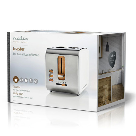 Hriankovač NEDIS KABT510EWT 900W NEREZ-BIELY