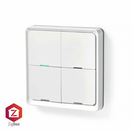 Vypínač bezdrôtový NEDIS ZBWS40WT biely SmartLife Zigbee Smart Wall Switch