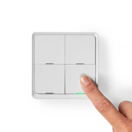 Vypínač bezdrôtový NEDIS ZBWS40WT biely SmartLife Zigbee Smart Wall Switch