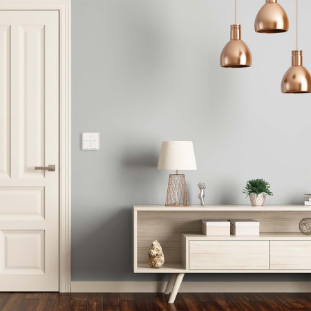 Vypínač bezdrôtový NEDIS ZBWS40WT biely SmartLife Zigbee Smart Wall Switch