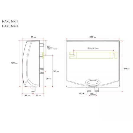 Prietokový ohrievač vody HAKL MK1 3,5 kW