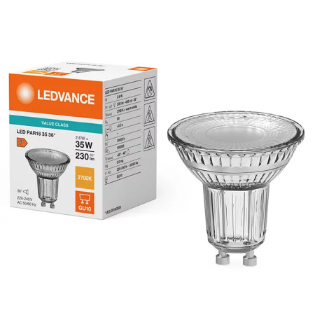 Žiarovka LEDVANCE LED PAR163536 GU10 2,6W/827 36° VC