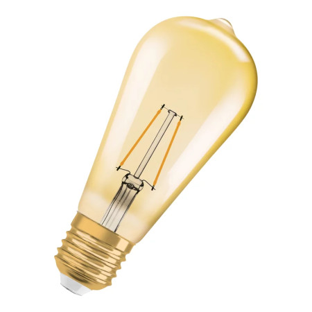Žiarovka OSRAM LED Vintage 1906 E27 2,5W/824 FILAMENT GOLD EDISON
