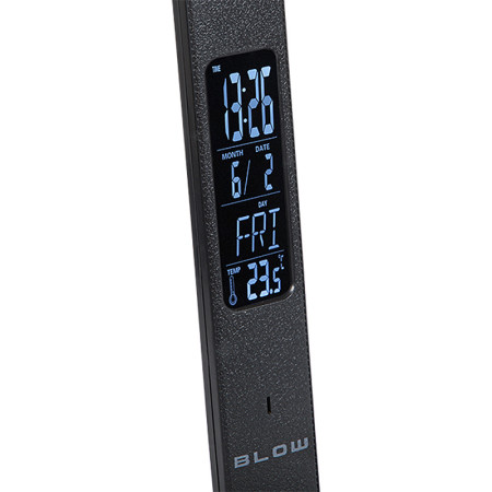 Lampa stolová LED 6W 3-6700K CCT+displej+indukčná nabíjačka čierna BLOW LB-13