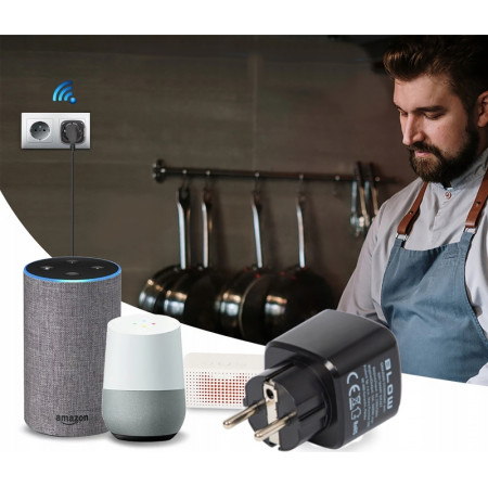 Zásuvka diaľkovo ovládaná WIFI BLOW V3 čierna (DY11)