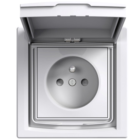 Jednozásuvka IP44 SCHNEIDER ASFORA EPH2800321 biela