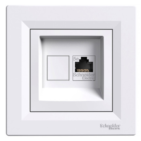 Dátová zásuvka 1xRJ45 Cat.5e UTP SCHNEIDER ASFORA EPH4300121 biela