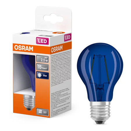 Žiarovka OSRAM LED DECOR CLA15 A E27 2,5W BLUE