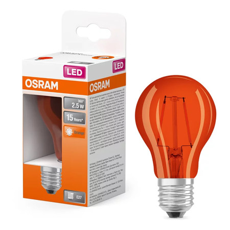 Žiarovka OSRAM LED DECOR CLA15 A E27 2,5W ORANGE