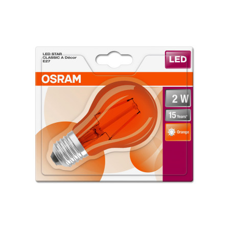 Žiarovka OSRAM LED DECOR CLA15 A E27 2,5W ORANGE