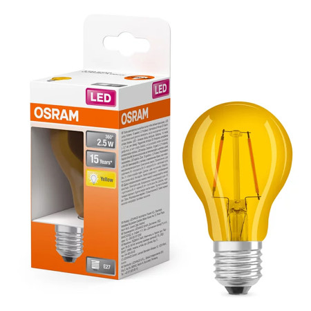 Žiarovka OSRAM LED DECOR CLA15 A E27 2,5W YELLOW