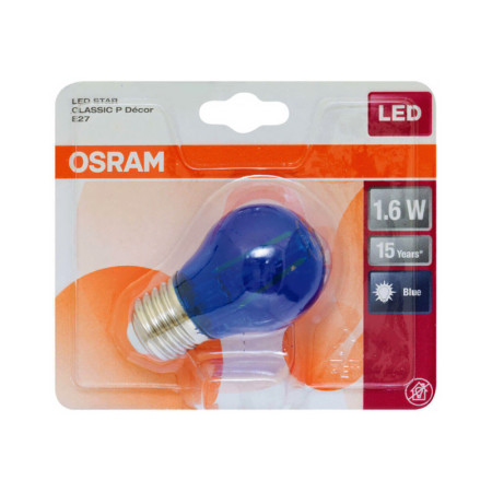 Žiarovka OSRAM LED DECOR CLP15 E27 1,6W BLUE ilumka