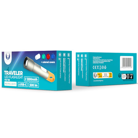 Svietidlo LED ACCU FOREVER FLF-02 ZOOM+ 4 farebné sklíčka 500lm