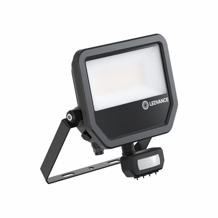 Reflektor LED 50W+PIR 3000K BK LEDVANCE FL KLM 41W/27W/3000K SENZOR SYM100 BK 5500/3670lm PMC