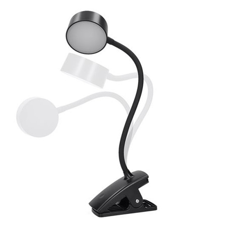 Lampa stolová LED 2W 3-6500K CCT nabíjateľná na štipec čierna SOLIGHT WO3001-B