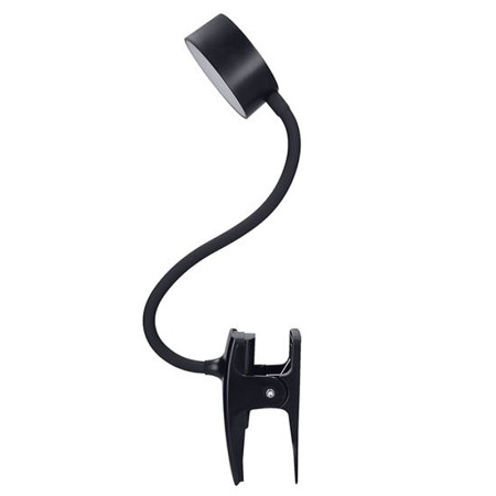 Lampa stolová LED 2W 3-6500K CCT nabíjateľná na štipec čierna SOLIGHT WO3001-B