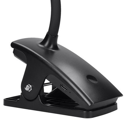 Lampa stolová LED 2W 3-6500K CCT nabíjateľná na štipec čierna SOLIGHT WO3001-B