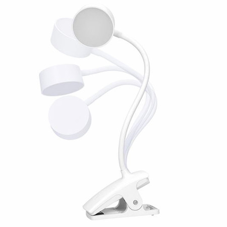 Lampa stolová LED 2W 3-6500K CCT nabíjateľná na štipec biela SOLIGHT WO3001-W