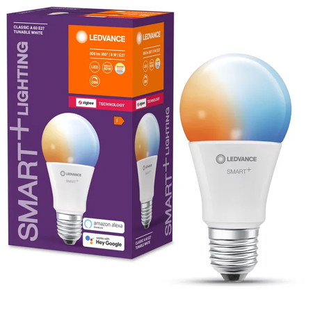 Žiarovka LEDVANCE LED SMART ZIGBEE CLA60 E27 9W/27-6500K CCT TUNABLE WHITE DIM