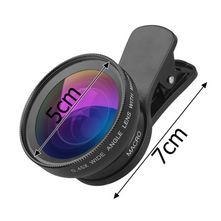 Objektív pre mobilté telefóny 0,45x PHONE LENS širokouhlý + makro objektív