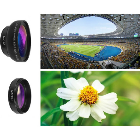 Objektív pre mobilté telefóny 0,45x PHONE LENS širokouhlý + makro objektív
