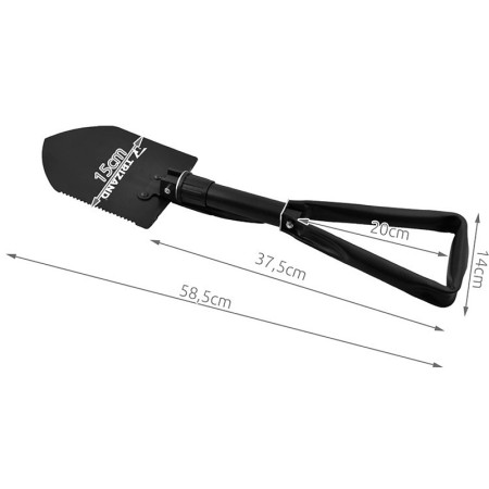 Lopata skladacia čierna