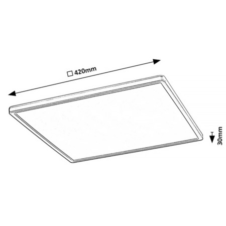 Svietidlo LED PANEL SMART WIFI RABALUX 2291 22W/4000K+RGB na povrch