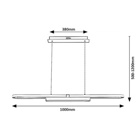 Svietidlo LED 1000mm 48w 4000K 2900lm RABALUX 72031 CONTESSA závesné