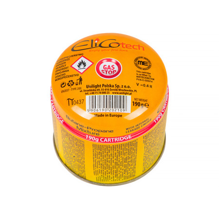 Kartuša plynová 190g  Elico Tech prepichovacia
